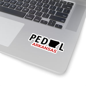 Pedal Arkansas Transparent Sticker: RED