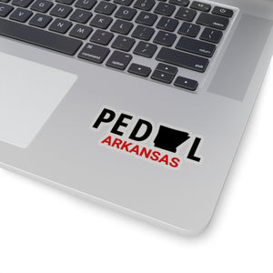 Pedal Arkansas Transparent Sticker: RED